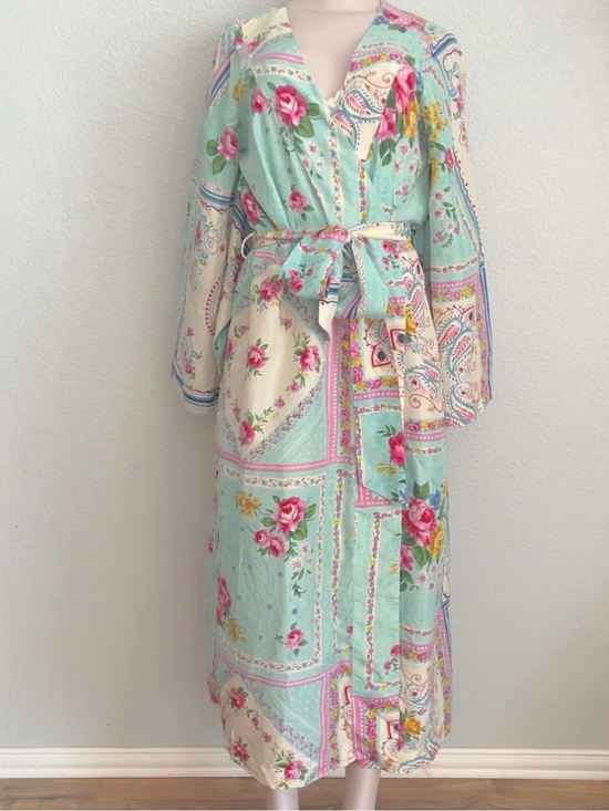 Other - Sophie Golightly 100/% Silk Patchwork Floral Kimono Boho Bridal Festival Beach M